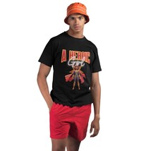 Men Graphic Tees Short Sleeves Crew Neck Heroic Girl T-Shirt Size S-4XL - $13.56
