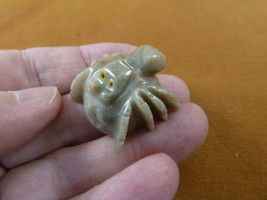 Y-SPI-34) little gray tan TARANTULA spider gem stone carving SOAPSTONE s... - £6.75 GBP