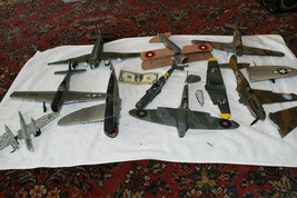 lot 8 vintage military model aircraft plane ww2 ww1 world war 1 2 For Parts 515 - £130.99 GBP