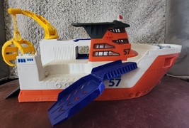 Matchbox Mission Marine Rescue Shark Boat Mattel 2013 White Orange Blue - $18.16