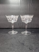 Fostoria Sherman Champagne Tall Sherbet Crystal Antique Needle Etch 5&quot; S... - $35.64