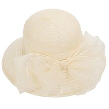Kentucky Women Organza Derby Hat Wide Brim Summer Sun Cap Black - $23.56 CAD