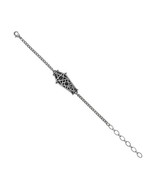 Alchemy Gothic A144 Hex Coffin Wrist Chain Bracelet Triple moon pentagra... - $39.90