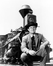 Robert Conrad The Wild Wild West TV Show By Steam Train 8x10 HD Aluminum... - £31.85 GBP