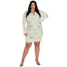 MSRP $70 Bar III Women English Trendy Plus Size Ruched Multicolor Dress Size 3X - £11.11 GBP