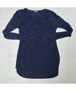 Vince Women’s Blue Heathered Contrast Long Sleeve Tunic Top Size S - $17.90