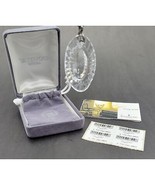 Waterford Crystal Oval Pendant w/ Silver Toned Hanger Signed - $15.40