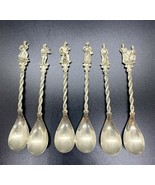 6 Vintage ZILVERSTAD WITMETAL Silver Plate Spoons Fisherman Farmer Cowbo... - £21.56 GBP