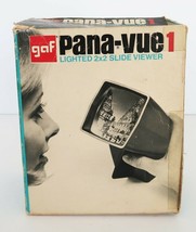 Vintage GAF Pana-Vue 1 Lighted 2x2 Slide Viewer Original Box Untested - £15.72 GBP