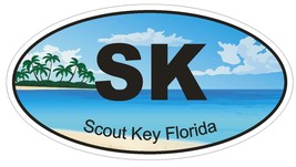 Scout Key Florida Oval Bumper Sticker or Helmet Sticker D1279 Euro Oval - $1.39+