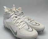 Nike Alpha Huarache 8 Elite LAX Lacrosse White/Silver CW4447-100 Men’s S... - $189.95