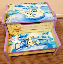 DISNEY WINNIE THE POOH STEP STOOL - &quot;A BOTHER-FREE DAY&quot; - DELTA ENT. COR... - £39.86 GBP