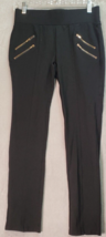 CI SONO Pants Women Size Medium Black Rayon Zip Pockets Skinny Leg Elastic Waist - £13.12 GBP