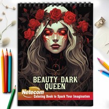 Beauty Dark Queen Spiral Bound Coloring Book, Celebrate the Artistic Fus... - $14.99