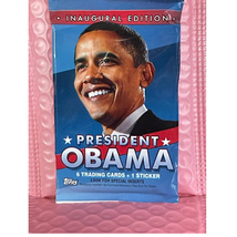 Topps Collector Obama Trading Cards- Open Pack-(6) Cards &amp; (1) Sticker- ... - $12.87