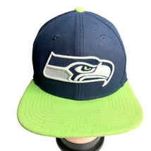 New Era 9Fifty Seattle Seahawks Hat Snapback Cap Blue NFL Football Top Strip - £13.22 GBP