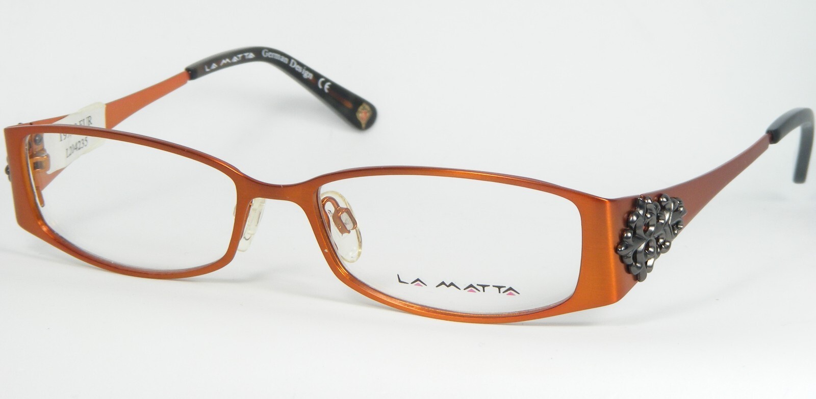 La Matta LM3008 4 Fuego Naranja Gafas Gafas Marco De Metal 52-15-138mm (... - $96.13