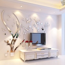 Tree Acrylic Art 3D Mirror Flower Wall Sticker DIY Home Wall Decal Decoration So - £36.19 GBP