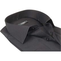 Men's Shirt By CASILA Turkey Cotton Blend Long Sleeves 502000-02 Black image 2