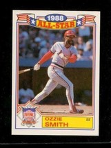 Vintage 1989 Topps ALL-STAR National Baseball Card #16 Ozzie Smith Cardinals - £6.69 GBP