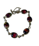 Sarah Coventry Gold Tone Multi-Color Cabochon Link Bracelet - $25.11