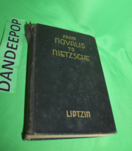 Vintage From Novalis To Nietzsche Liptzin German Literature August 1947 4th Prnt - £15.85 GBP