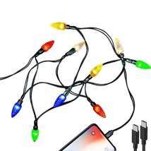 2 Pcs Christmas Lights Phone Charging Cable Type-C To Type-C Charger Cord 4.5 Ft - £23.48 GBP