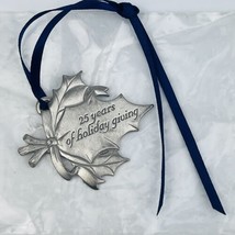 Longaberger Pewter Leaf TIE-ON 2005 Holiday Giving Charm New Danforth Handmade - £15.45 GBP