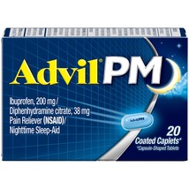 Advil PM Pain and Headache Reliever Ibuprofen Caplets;  20 Count(D0102H71WDT.) - £28.18 GBP