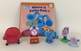 Blue&#39;s Clues Where Is Polka Dots? Hardcover Book 6 Figures Lot 2002 Scholastic  - £23.42 GBP