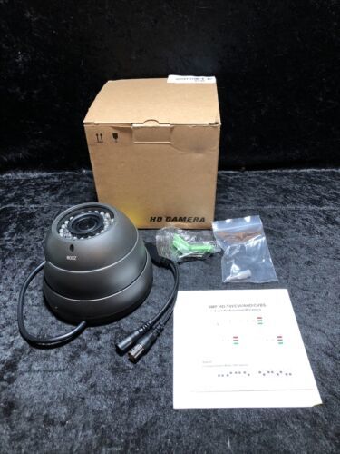 Inwerang 5MP HD 4 in 1 2.8-12mm Lens 12v Securty Camera IWR5E318RBN Gray... - $24.74