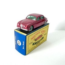 Matchbox Lesney Series 65 Jaguar 3.4 Litre- C Box / Red Metallic / Silve... - $93.95