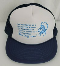 Vintage Nissun Snapback Trucker Hat Blue &quot;I am somewhat of a bullshitter... - $59.39