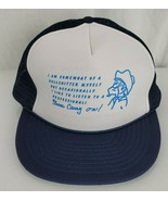 Vintage Nissun Snapback Trucker Hat Blue &quot;I am somewhat of a bullshitter... - £46.92 GBP