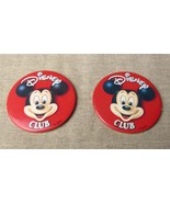 2 Large 1990 s  Disney Club  Mickey Mouse Design Badge - $15.60
