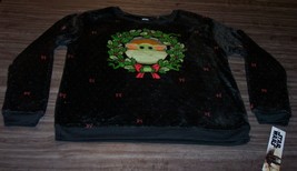 Soft! Women&#39;s Teen The Mandalorian Baby Yoda Christmas Sweatshirt Large New - £27.76 GBP