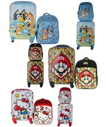 Kids Licensed Carry-on &amp; Backpack Luggage Set, Bluey/Hello Kitty/Super M... - $129.95