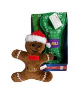 LSU Tigers Holiday Dog Toy 2 Piece Gingerbread Man Plush Squeaker/Green ... - £19.10 GBP