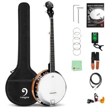 Banjo 5 String Acoustic Electric Full Size Open Back Set With Mahogany R... - £284.75 GBP