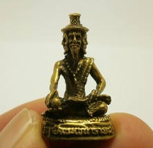 4 faces hermit leri guru thai mini brass amulet blessed for life protection and  - £23.28 GBP