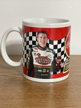 Coca Cola NASCAR Bobby Labonte 18 Checkered White Black &amp; Red Coffee Cup... - £5.35 GBP