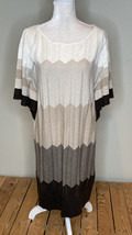 dressbarn women’s short sleeve sweater dress size L brown M11 - £11.86 GBP