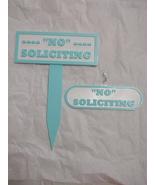 2 NO SOLICITING Signs, Yard &amp; Door - $279.28 MXN