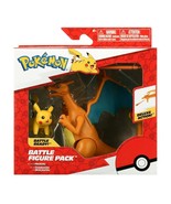 Pokémon Battle Figure Pack Deluxe Action  4.5&quot; CHARIZARD &amp; PIKACHU NIB - $20.05