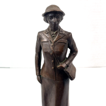 US Navy Memorial Foundation Fred Press Statue Female Soldier 9.75&quot; Bronze Resin - £54.07 GBP