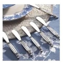 Silver Plated Pineapple Design Pate Knife Set of 6 NIB Made By Godinger - £16.23 GBP