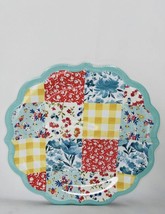 Pioneer Woman Patchwork Medley Melamine Dinnerware Plate Teal 10.5&quot; 2 pk... - £9.77 GBP