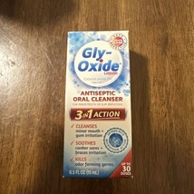 Gly-Oxide Antiseptic Oral Cleanser Liquid, 0.5 fl oz, Exp 11/2024, Sealed - £22.08 GBP