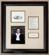 Ruth Bader Ginsburg  Original Autograph Card  Museum Framed Ready to Display - £1,893.67 GBP