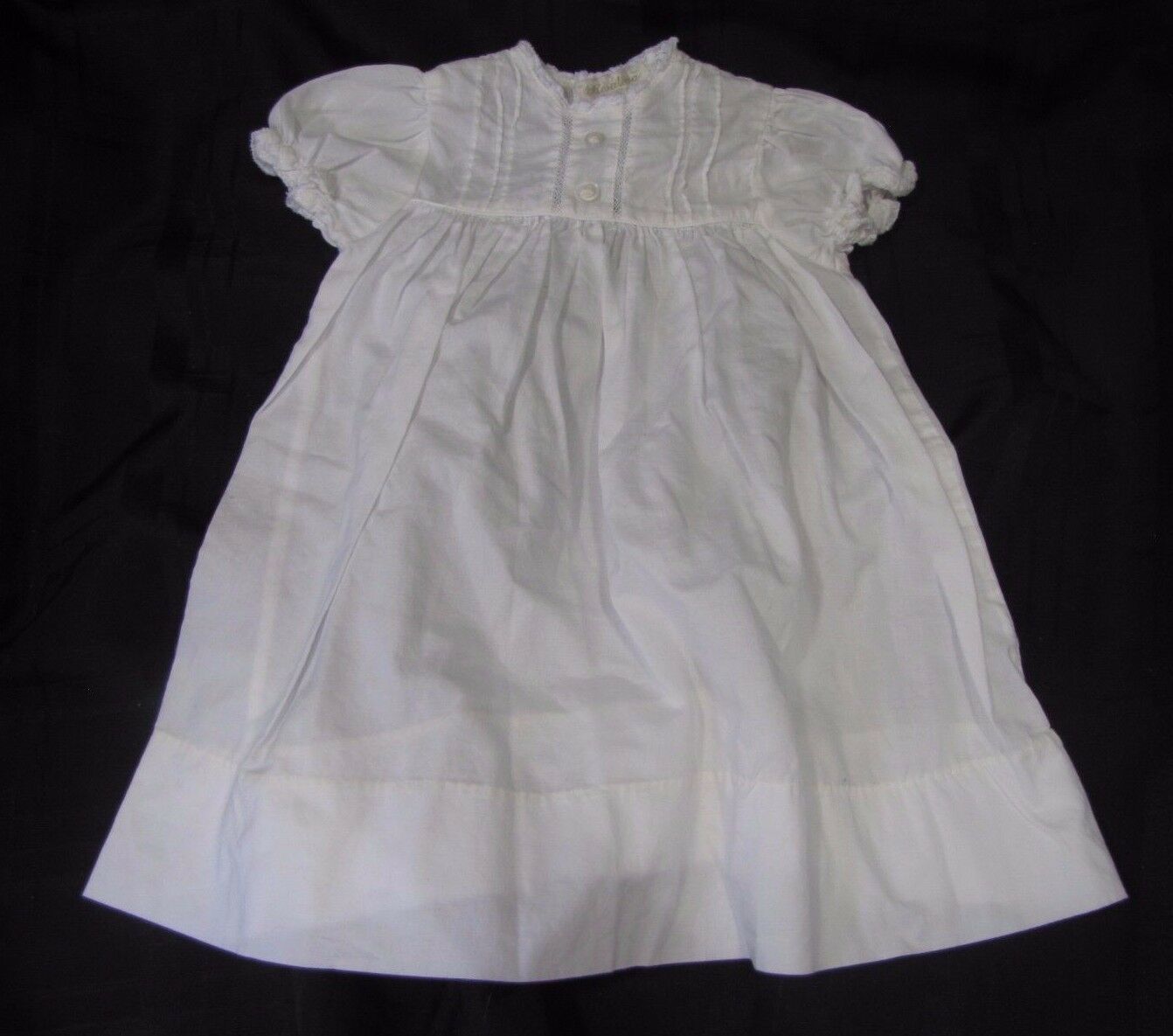 Primary image for ROSALINA LIGHTWEIGHT BABY INFANT GIRL WHITE COTTON DRESS 0-3 EUC